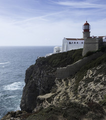 Fototapeta na wymiar lighthouse of sagres in south portugal
