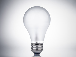 high power edison light bulb on white background