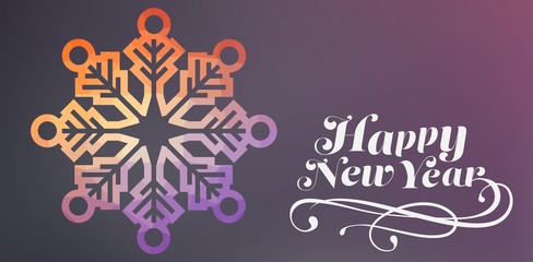 Composite image of graphic snowflake