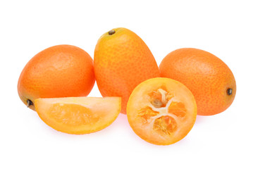 kumquat,cumquat fruit isolated on white background