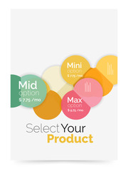 Business layout - select your product with sample options