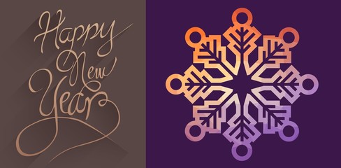 Composite image of graphic snowflake