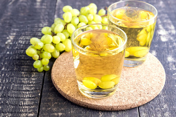 Two glasses with grape juice