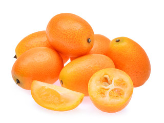 kumquat,cumquat fruit isolated on white background