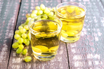 Two glasses with grape juice