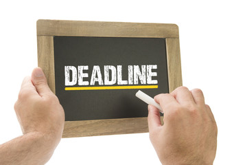 Deadline / Hand writing on chalkboard