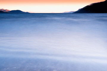Smooth waters of nordic sea background
