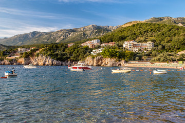 Fototapeta premium view of the bay of Przno in Montenegro 