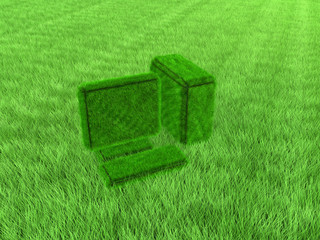 Shaggy green computer