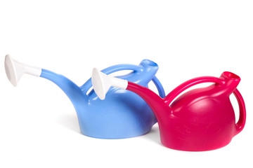 two color watering cans