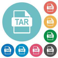 TAR file format flat icons