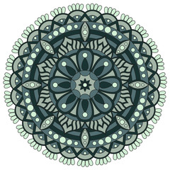 Flower Mandala. Vintage decorative elements. Oriental pattern, v
