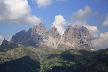 Langkofel Group in the Dolomites in South Tyrol, Italy
