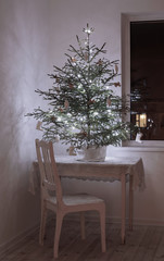 Christmas grunge interior