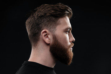 Athletic man in profile