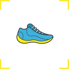 Running shoe color icon