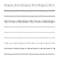 hand drawn vector borders, design elements