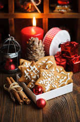 Christmas still life with biscuits