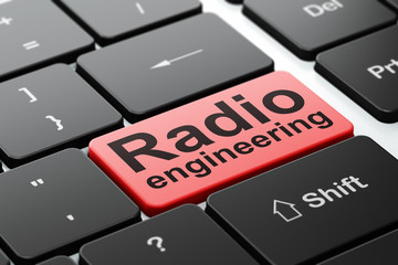 Fototapeta premium Science concept: Radio Engineering on computer keyboard background