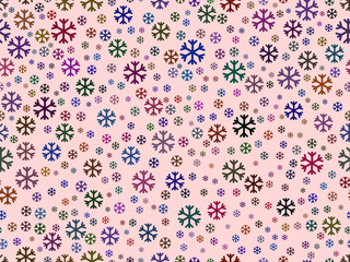 Seamless pattern with snowflakes. Christmas pattern. Vector illustration.
