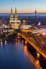 Fototapeta na wymiar Cologne Cathedral aerial