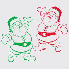 silhouette of Santa Claus