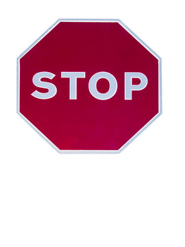 Señal de Stop sobre fondo blanco