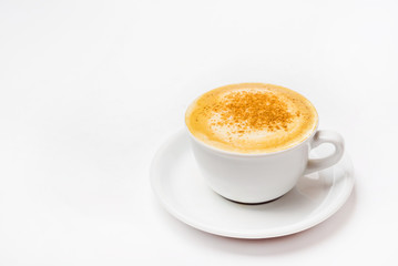 cappucino on the white