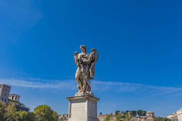 Obraz premium Angel statue at Sant Angelo Bridge in Rome