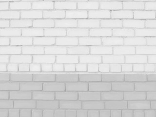 Naklejka premium White pale brick background with copy space for your text and images.
