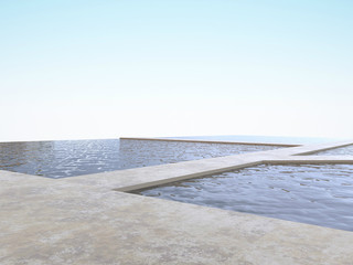 Sea Sky Bridge Connect  - Beach View from summer and Background