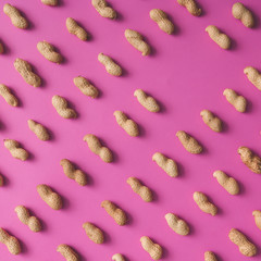 Peanut pattern on pink background