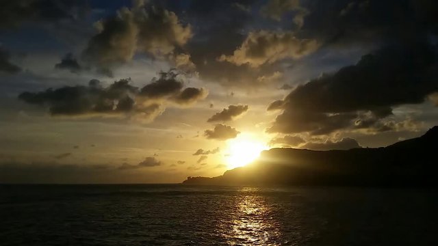 Sunset Over the Sea Time Lapse