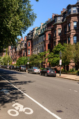 Brownstones on City Street