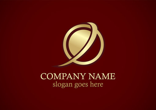 Round Loop Sphere Gold Logo