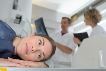 woman ready for mri