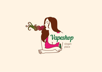 Creative logo for the shop or bar vape