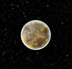 Alien brown planet