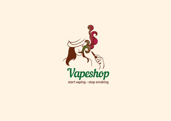 Creative logo for the shop or bar vape