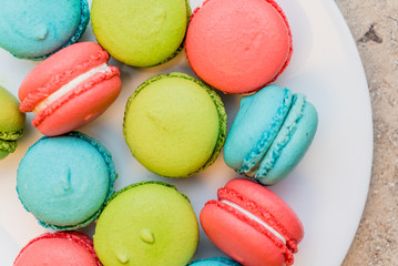 colorful macaroons