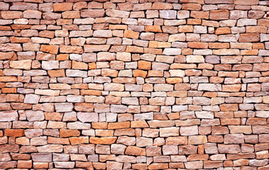 Wall from brick background