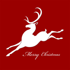 silhouette of Christmas deer