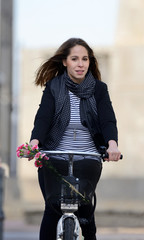 Young woman on a bicycle. © Tomasz Warszewski