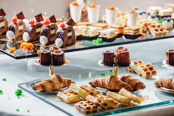 pastries on the brunch table