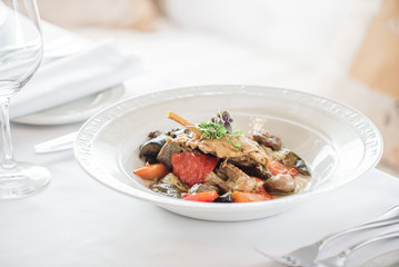 rabbit with vegetables