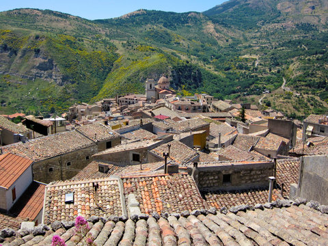 Italy sicily - village in madonie
