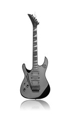 Electric guitar isolated.