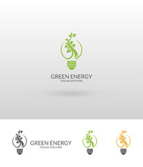 Green energy. Ecology energy logotype.