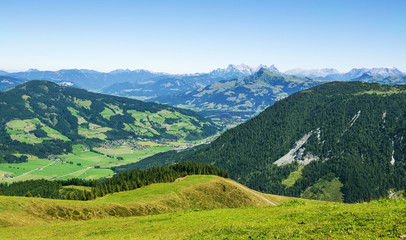 Fototapeta na wymiar Beautiful Brixen Valley and Kitzbuhel Alps, Tirol, Austria
