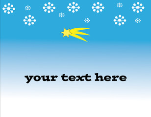 Christmas snowflakes and comet